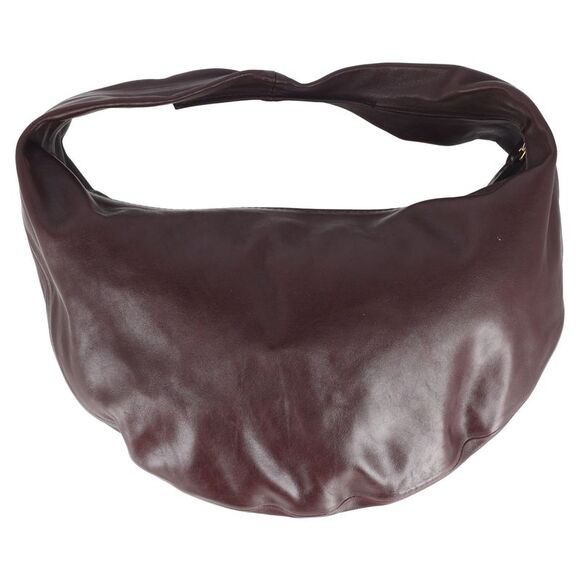 Khaite Medium Olivia Hobo Bag in Burgundy Calfskin Leather - Picture 3 of 8